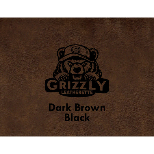 Laserable leatherette grizzly dark brown color