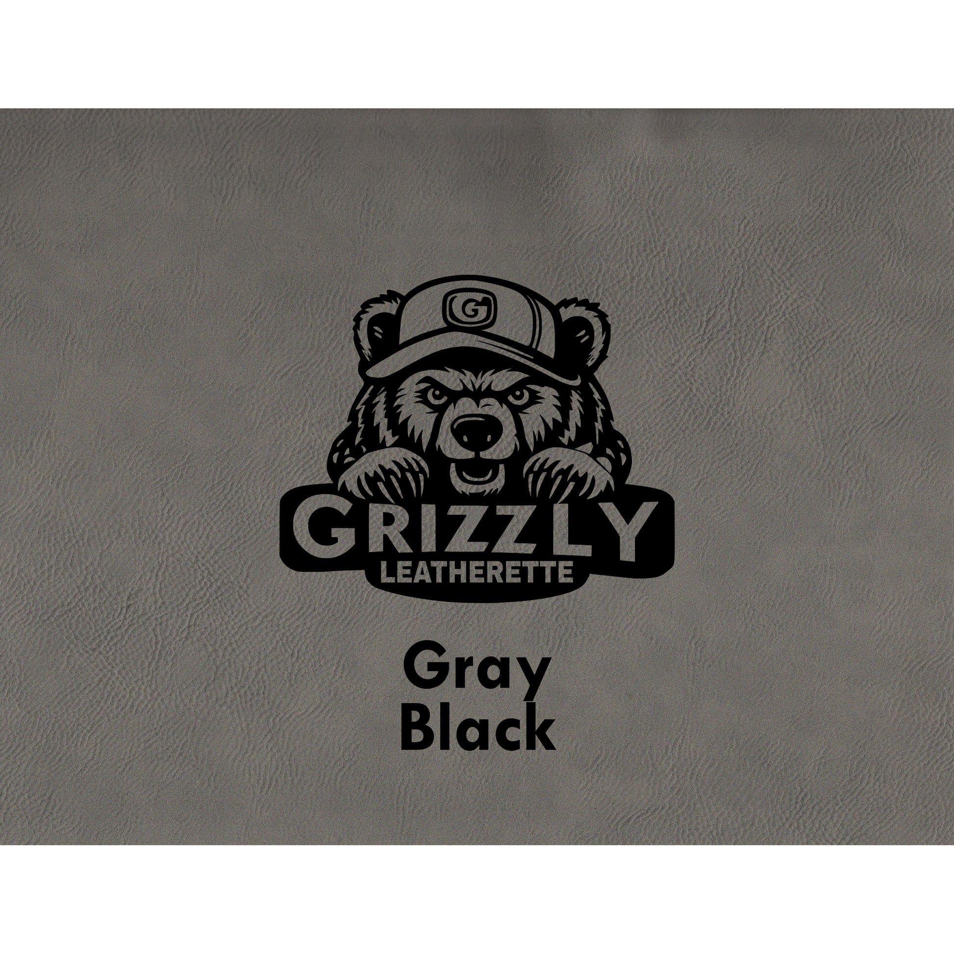 Laserable leatherette grizzly gray color