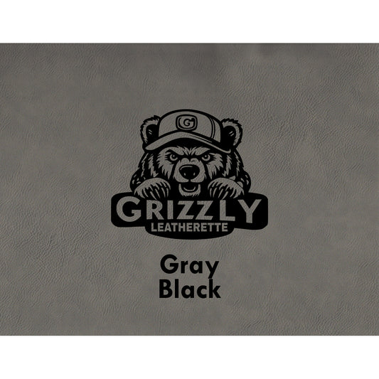 Laserable leatherette grizzly gray color