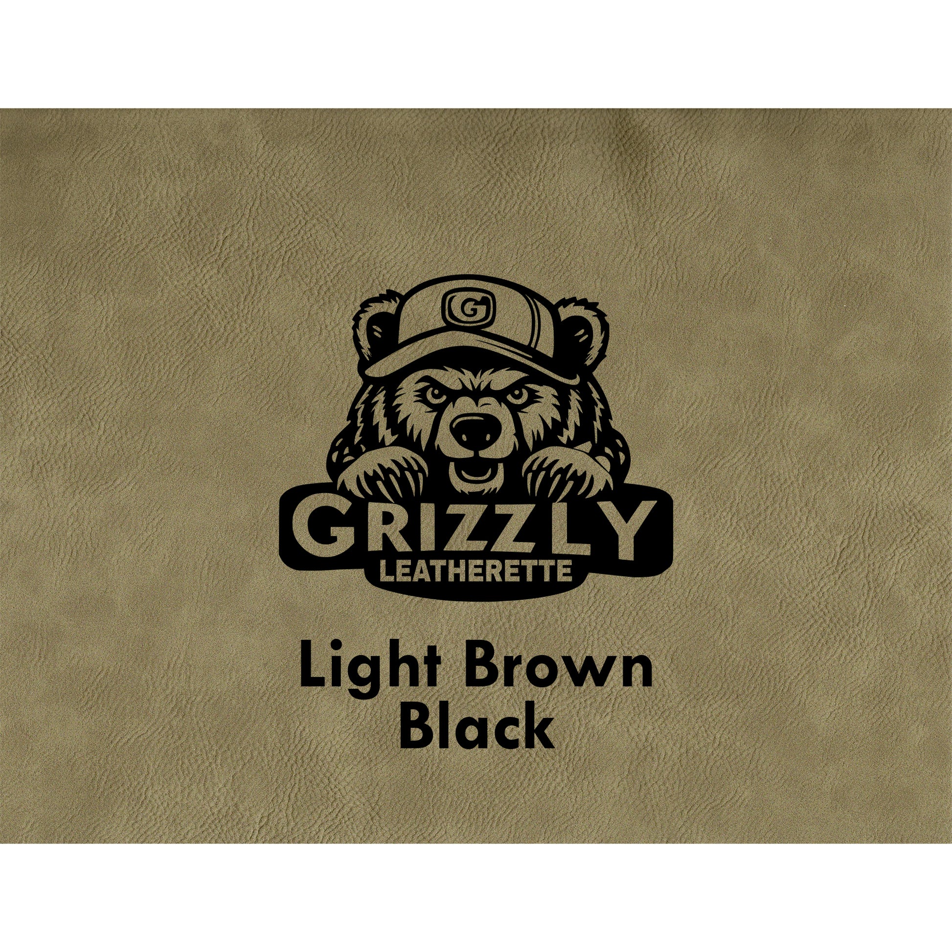 Laserable leatherette grizzly Light Brown color