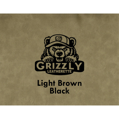 Laserable leatherette grizzly Light Brown color