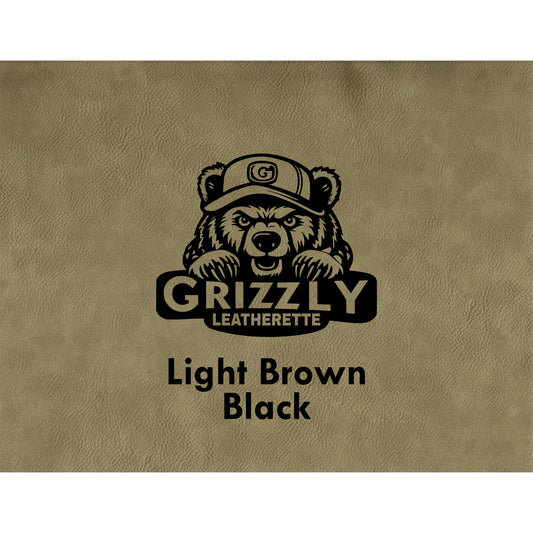 Laserable leatherette grizzly Light Brown color