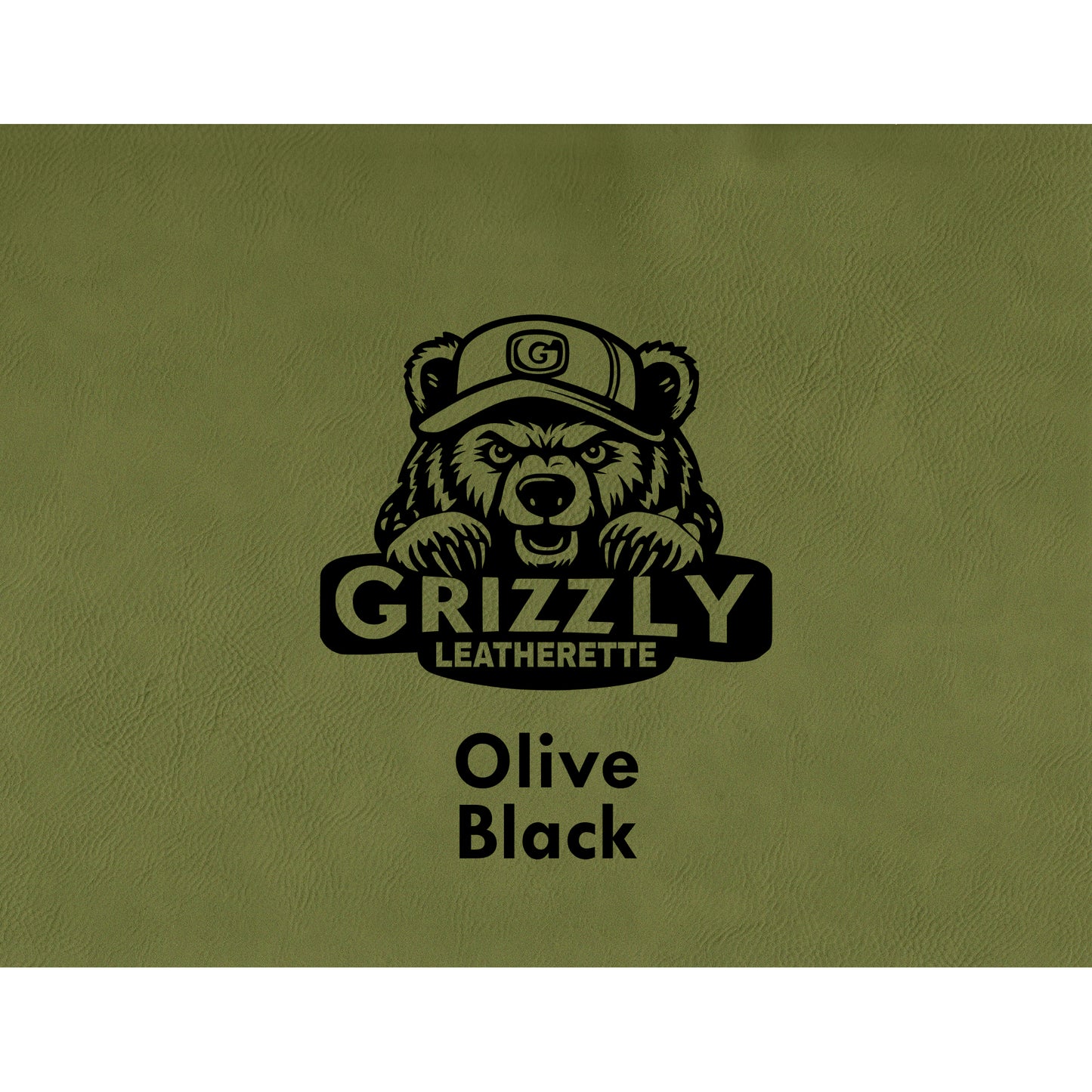 Laserable leatherette grizzly Olive color