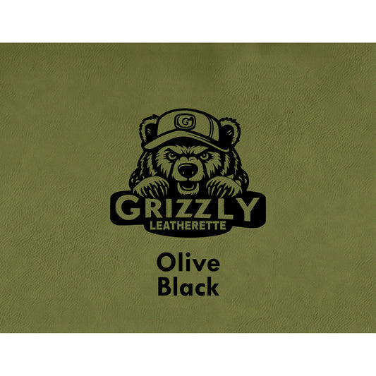 Laserable leatherette grizzly Olive color