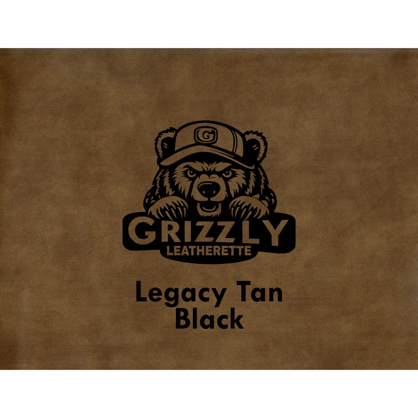 Grizzly Leatherette, Legacy Tan/Black 12in x 24in